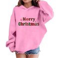 thumbnail image 2 of NAISIBABY Girls Long Sleeve Hoodie, Fall Winter Christmas Graphic Loose Soft Pullover Fashion Hooded Sweatshirt Pink 8T, 2 of 4
