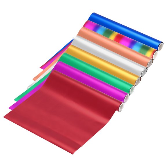 Uxcell 4 Pcs Toner Reactive Foil Metallic Transfer Hot Foil Roll Foil Sheets for Hot Foil Pen Scrapbooking Craft,Gold