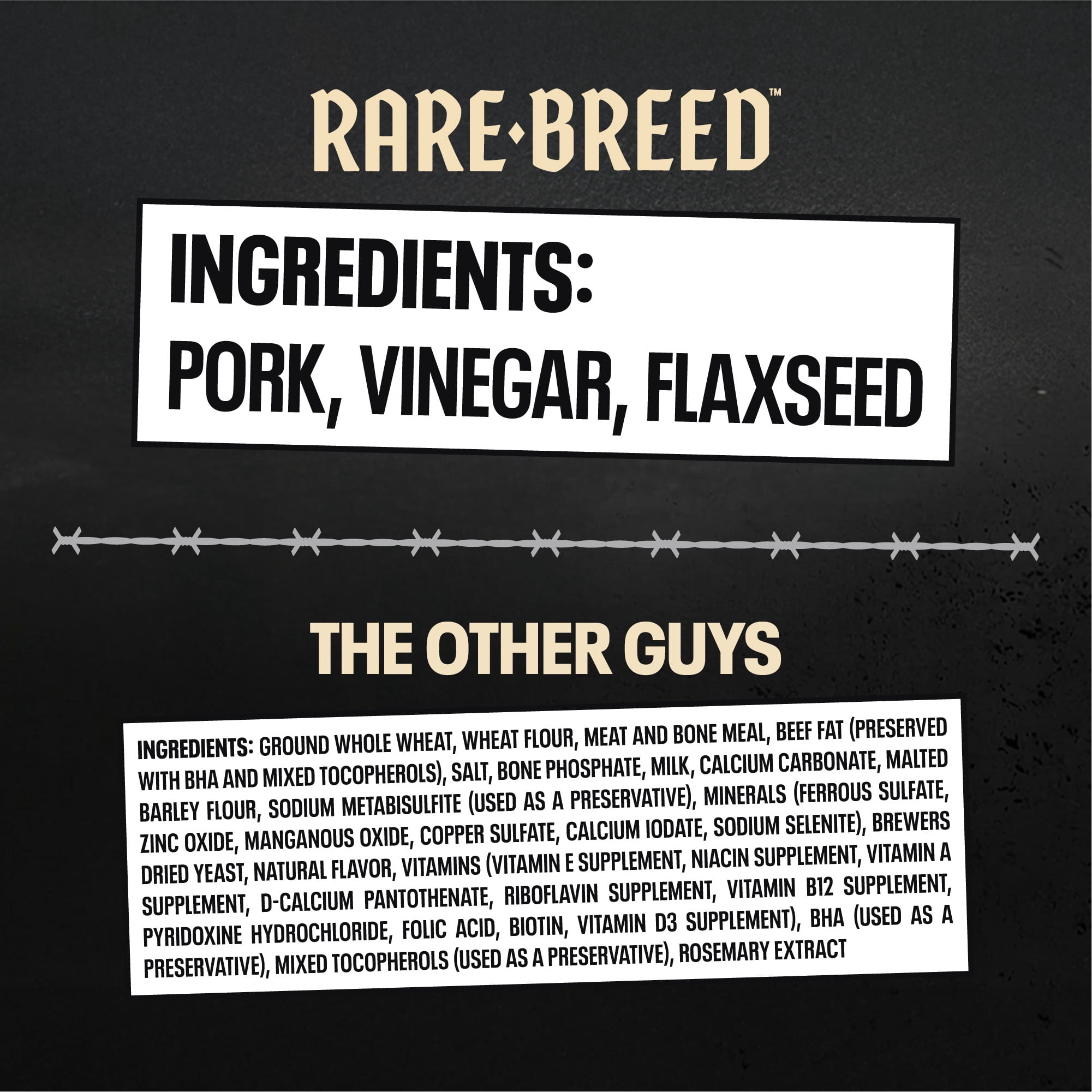 (7 pack) Rare Breed Dog Treats, Tender Meat Cuts Made with Pork, 3 Ingredients, Human Grade, 4.5 Ounce packs, for All Sized Dogs