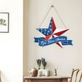 thumbnail image 5 of NIETEIN Jetec 4th of July Independence Day Decorations American Patriotic Rustic Wooden Plaque with Rope, 5 of 5