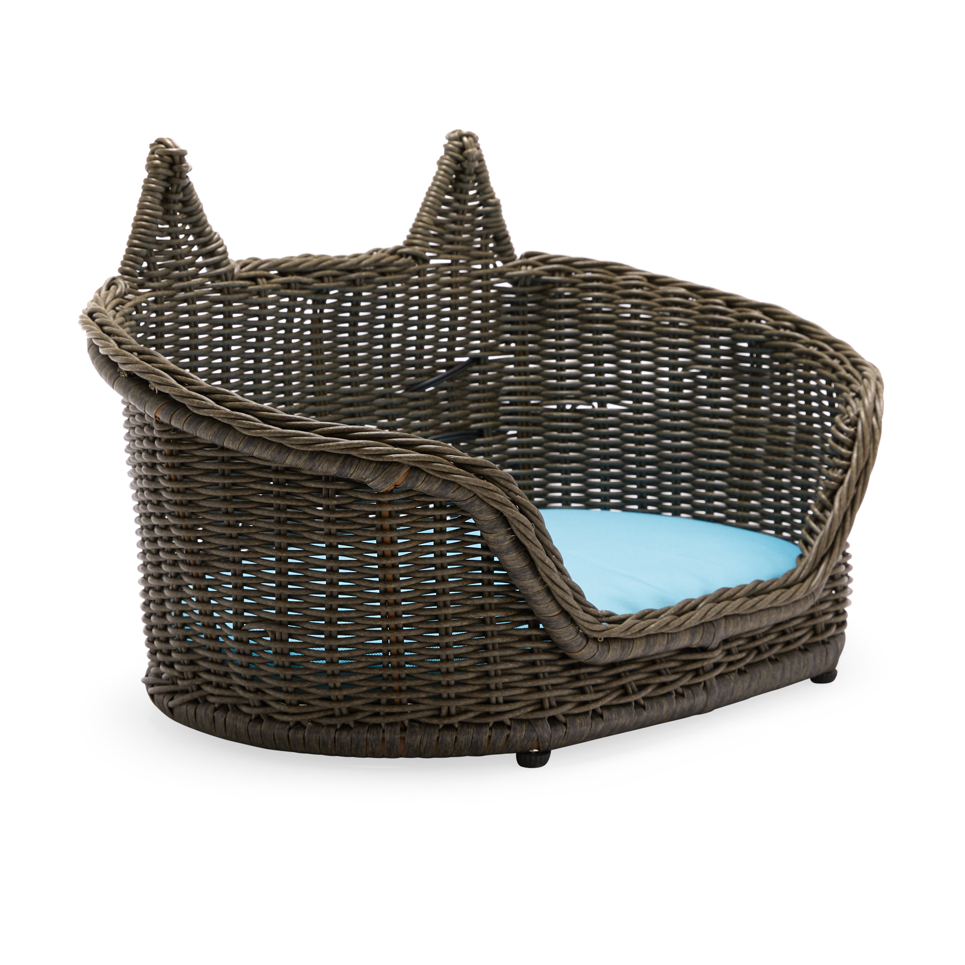 Drew Barrymore Wicker Cushion Pet Cat Bed, Brown - image 5 of 14