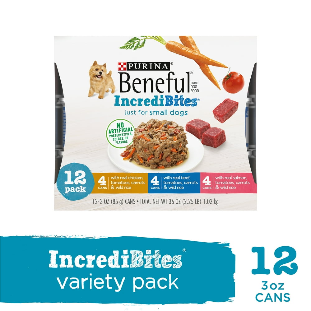 (12 Pack) Purina Beneful Small Breed Wet Dog Food Variety Pack