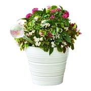 Mainstays 12 in Round Plastic Self-Watering Globe for Planters