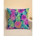thumbnail image 4 of Summer Tropical Pineapple Pillow Cover 18x18 Inch - Vibrant Floral and Fruit Design, Decorative Cushion Case for Home Decor, 4 of 6