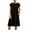 Black, variant on Gspmoly Women Dress, Women'S Casual Summer Cotton Linen Solid Color Round Neck Short Sleeve Dress Midi Dress Cocktail Dress up to 60% Off