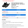 thumbnail image 2 of HVAC Panel Mode Door Actuator - Compatible with 2022 - 2023 Audi A3 Quattro AWD, 2 of 2