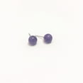 thumbnail image 5 of Natural Crystal Round Bead Earrings Handmade Gemstones Ear Studs With Smooth Polish Delicate Everyday Accessory, 5 of 9