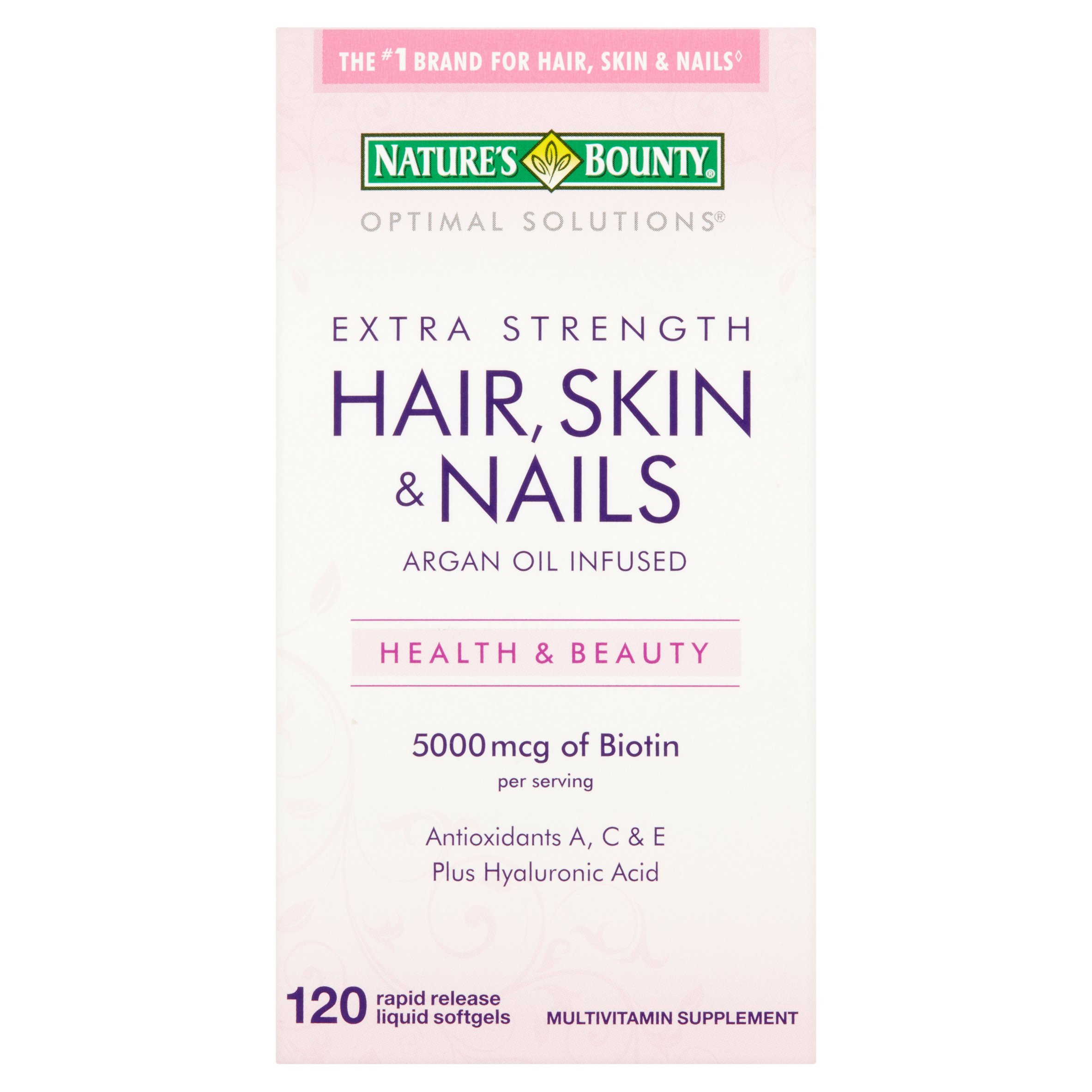 Nature S Bounty 5000mcg Of Biotin Argan Oil Infused Rapid Release