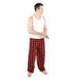 thumbnail image 4 of Leveret Mens Fleece Pants Black & Red Plaid X-small, 4 of 4