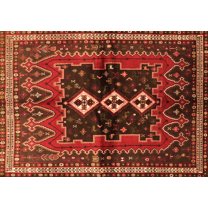 Ahgly Company Indoor Rectangle Persian Orange Traditional Area Rugs, 5' x 7'