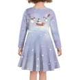 thumbnail image 3 of DISNIMO Christmas Snowman Dress Girls Size 7-8 Dresses for Girls Long Sleeve Skater Dresses Girls Dresses Midi Length Dresses Kids Swing Casual Dress Girl Cute Winter Dress Girls Purple Midi Dress, 3 of 6