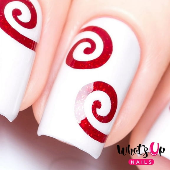 Whats Up Nails - Swirls Vinyl Stencils Nail Art Design