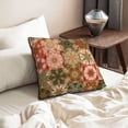thumbnail image 6 of Velvet Decorative Throw Pillow Covers Set of 2, Soft Square Cushion Cover with Invisible Zipper Colourful Spiral Mandela Printing, 18"x18", 6 of 7