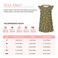Abstract flower Dot pattern Girls Nightgown, Flutter Short Sleeves ...