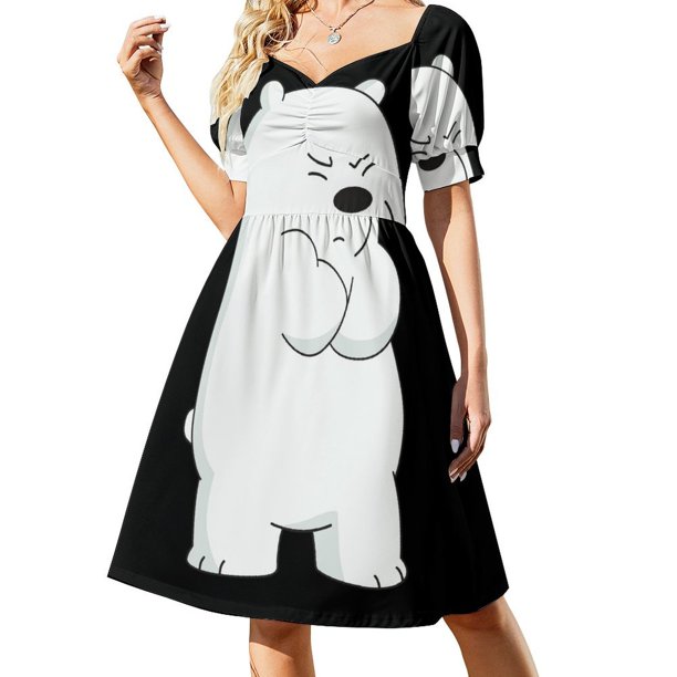 Vestido de manga corta Ice Bear Vestidos de verano para mujer Vestidos elegantes de mujer para boda