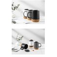 thumbnail image 5 of 15 oz Coffee Mugs, Set of 2 Large Ceramic Mugs, Mug Set with Insulated Cork Bottom and Splash Proof Lid for Men, Women, Coffee, Tea, Grey, 5 of 5