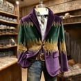 thumbnail image 5 of oqasdz Mens Suit Jacket Festive Corduroy Printed Fashion Jacket for Nights Stretch Slim Fit Dress Coat Party Evening Wedding Prom, 5 of 5