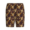 thumbnail image 4 of Naloa Sunflowers with Skull and Hand Men's Short Pajama Pants, Lounge Comfort Shorts with Elasticized Waistband and Side Pockets - 3X-Large, 4 of 9