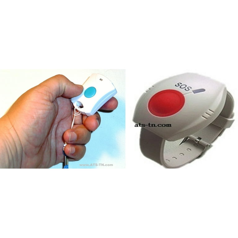 Medical Alert System with Necklace and Wrist Panic Button NO MONTHLY FEES HD700