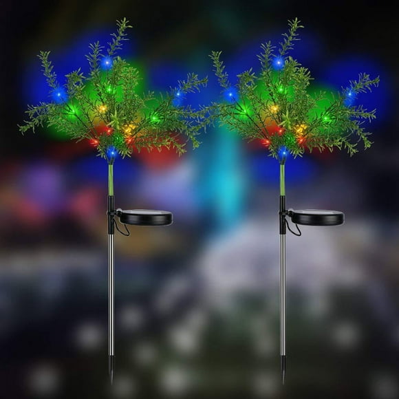 Solar Christmas Decoration LED Christmas Tree Plug in Outdoor Garden Decoration
