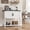 White cabinet + dark top panel, variant on Cartman Kitchen Sideboard Buffet, Farmhouse Coffee Bar Cabinet with 2 Doors & Shelf, Wooden Console Table for Entryway, Living Room, Hallway Storage