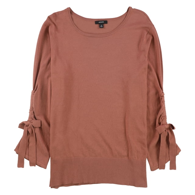 Alfani Chandail à Manches avec Nœud pour Femmes, Rose, Grand
