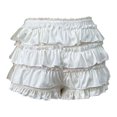 thumbnail image 5 of Bloomers for Women Y2k Cute Lace Bloomer Elastic Low Waist Tiered Ruffle Mini Skirt Shorts, 5 of 5
