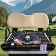 thumbnail image 3 of Yuyamidu Black American Flag 250th Golf Cart Seat Covers for Club Car Seat Towel Blanket with 4 Front Pockets for 2 Person Golf Cart Seat Blanket Travel Sports Golf Cart Accessories, 3 of 7