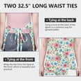 thumbnail image 6 of Pioneer Flower Floral Print Pattern Apron for Women and Men, Cotton Linen Waterproof with Pockets, Adjustable, 33x27 Inch for Kitchen, Gardening, BBQ, Salon, 6 of 6