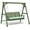 Green, variant on ROVSUN 5 FT Outdoor Porch Swing with Frame, Patio Hanging Swing, 880 LBS with Cushions, for Yard, Garden and Pool, Rustic