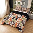 thumbnail image 2 of Manfei Rustic Camouflage King Size Comforter Sets, Contemporary Art Football Comforters King Size, Coral, Black Reversible, 3pcs, 1 Comforter and 2 Pillowcases, 2 of 7