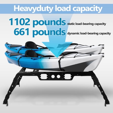 FRCOLOR Adjustable Truck Bed Rack Black Metal Heavy Duty Load Capacity for Industry Use 1Set