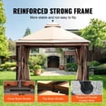 thumbnail image 4 of VEVOR PU Coated 180G Polyester 10x10/10x13ft Backyard Patio Gazebo with Mosquito Net, Metal Frame for Backyard Lawn Garden Deck 10x13ft, 4 of 5