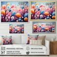 thumbnail image 5 of Designart "Botanical Abstract Wonderland Pink and Blue Delight I" Oversized Abstract Framed Wall Art - Modern Pink Abstract Botanicals Living Room Framed Canvas Art, 5 of 7