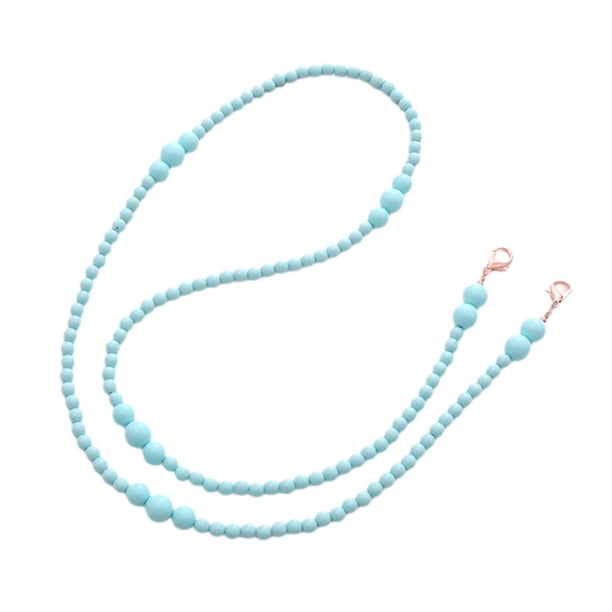 Ruifaya Nueva cadena de hombro de acrílico con forma de cruz diagonal, cuerda colgante con perlas para mujer