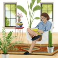 thumbnail image 2 of Popp, Grace 26x26 White Modern Wood Framed Museum Art Print Titled - Alone Time IV, 2 of 4