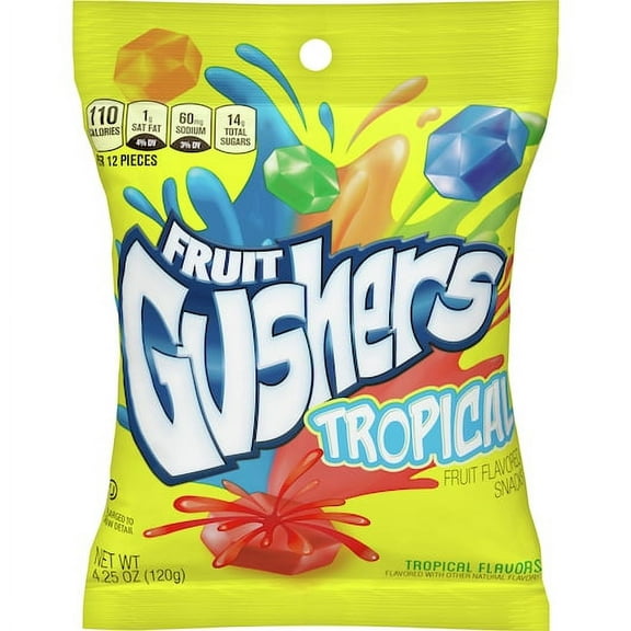 (Price/Case)Gushers 16000-17031 Gluten Free Fruit Flavored Snacks Tropical, 34 Ounces