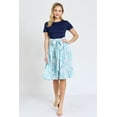 thumbnail image 2 of Contrast Short Sleeve Ditsy Floral Sash Midi Dress, 2 of 14
