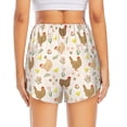thumbnail image 4 of Vsdgher Chicken Family Print Women's Running Double Layer Shorts High Waisted with Pockets Elastic Yoga Workout Athletic Gym Sports, 4 of 8