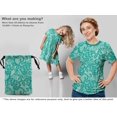 thumbnail image 6 of oneOone Cotton Jersey Teal Green Fabric Lace Floral Sewing Fabric By The Yard Printed Diy Clothing Sewing Supplies 58 Inch Wide, 6 of 6