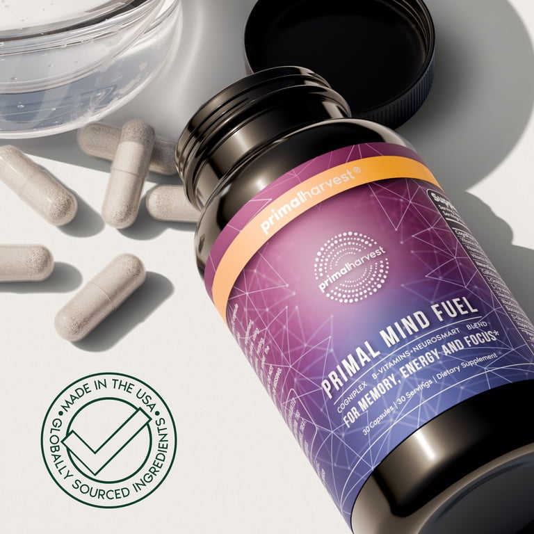 Primal Harvest, Nootropic Supplement, Bacopa, Huperzine, Rhodiola