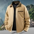 thumbnail image 2 of Men's Retro Casual Jacket Loose Fit Structured Outerwear With Multiple Pockets For Daily Winter Wear Neutral Tone Design, 2 of 9