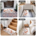 thumbnail image 6 of Orange Spring Floral Door Mat Indoor Outdoor, Watercolor Summer Botanical Non Slip Welcome Mat with Rubber Backing, Absorbent Fabric Front Door Mats Entryway Rug for Home Patio Entrance 24"x36", 6 of 9