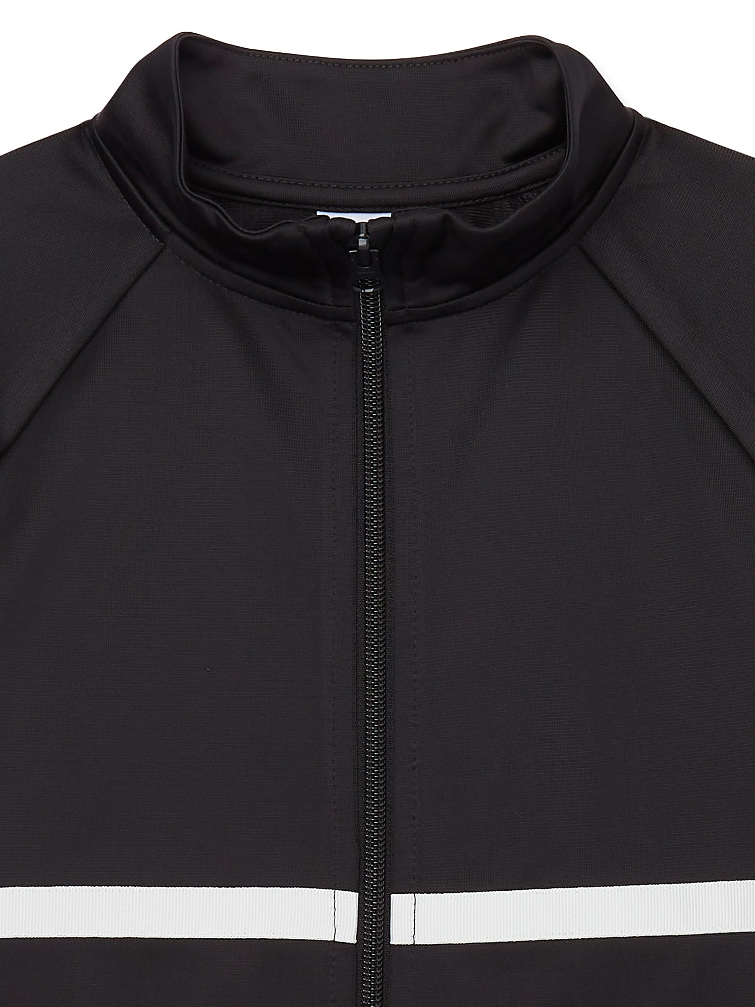 Athletic Works Girls Two-Tone Sweat Jacket, Sizes 4-18 & Plus