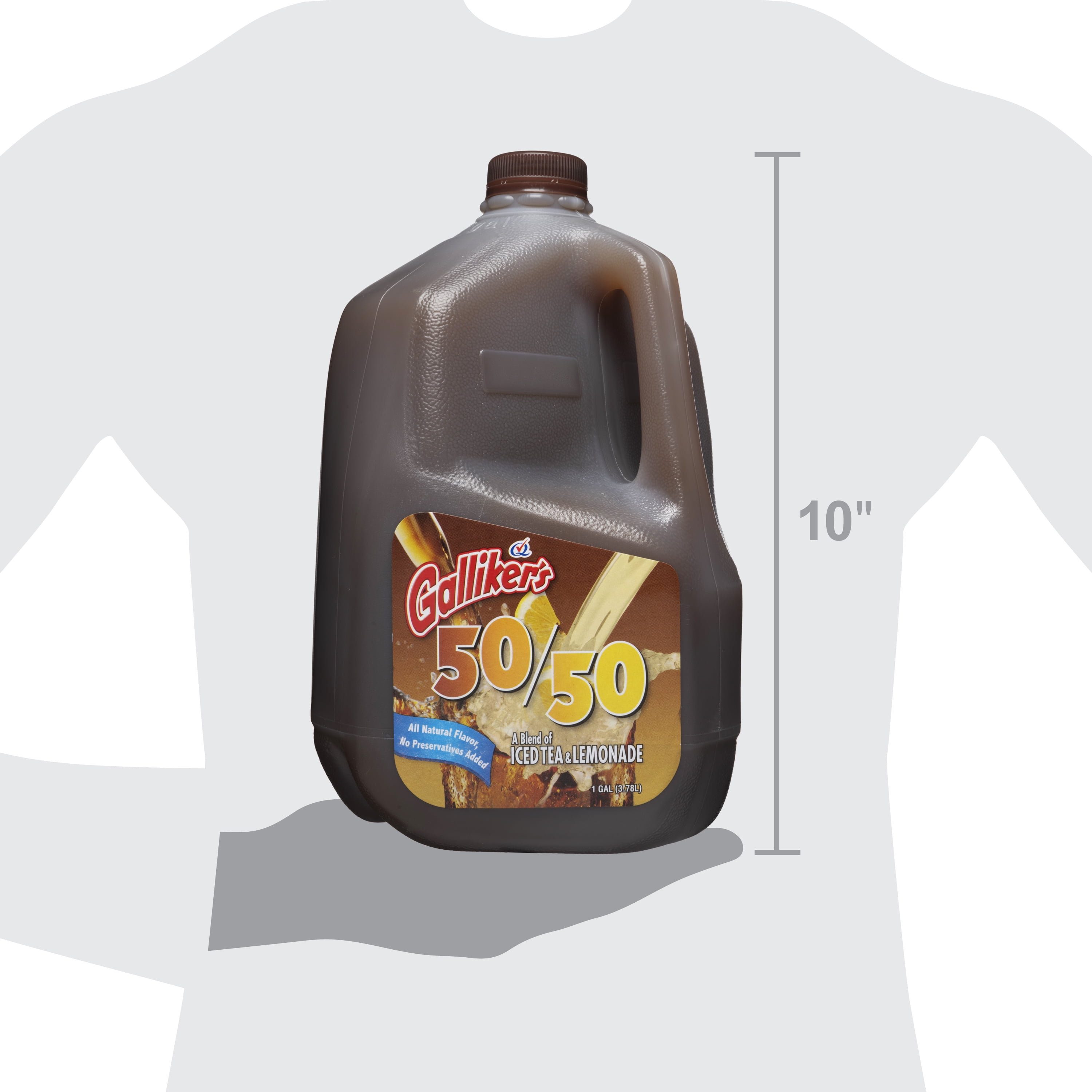 Galliker's 50/50 Iced Tea & Lemonade, Gallon, Plastic Jug, Naturally Caffeinated