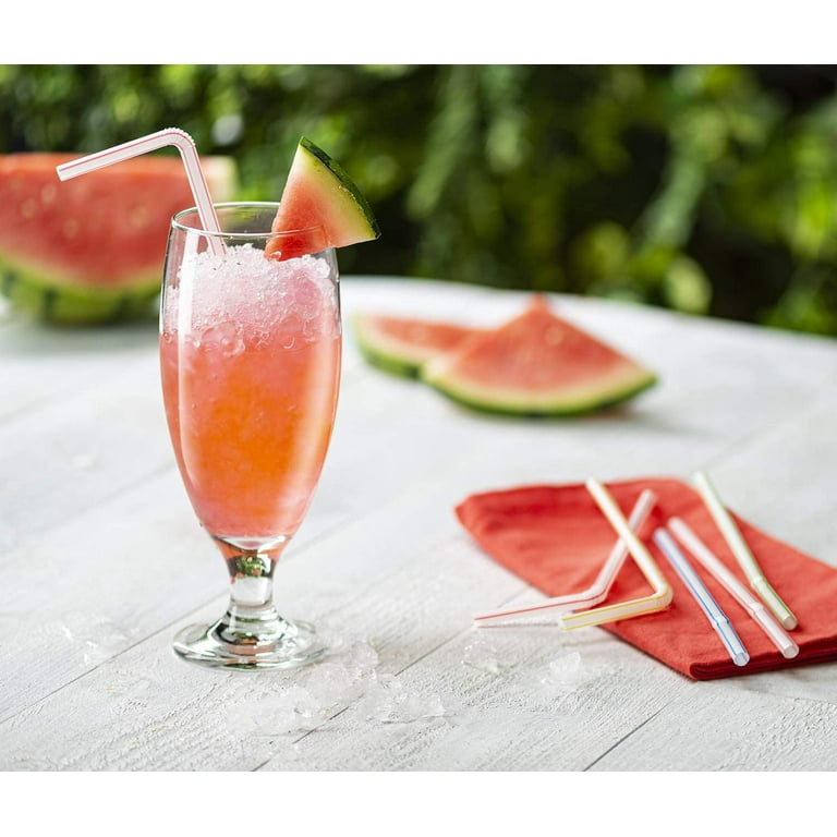 Glass Fruit Smoothie Straw, Cocktail Straw, Eco Friendly Reusable Straw,  Bubble Tea Drinking Straw, Watermelon, Apricot, Strawberry, Lemon, 