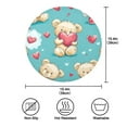 thumbnail image 7 of WOBOGO Adorable Teddy Bears Heart Pattern Round Placemats Set of 4 Heat Resistant Washable Kitchen Table Decorations 15.4in, 7 of 7