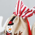 thumbnail image 4 of 3-pcs Christmas Reindeer Santa Snowman Xmas Gift Bag With Drawstring, 4 of 5