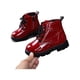 thumbnail image 3 of UKAP - Botas de combate para niños y niñas, botines impermeables, botas de piel sintética con cordones y cremallera, 3 of 6