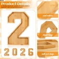 thumbnail image 2 of MUMQAQ 1 Set 2026 Charcuterie Numbers Fillable Wooden Divided Appetizer Tray, Cheese Board Platter for Fruit, Vegetables, Candy, Dessert, New Year Graduation Party Table Centerpiece Decor, 2 of 9